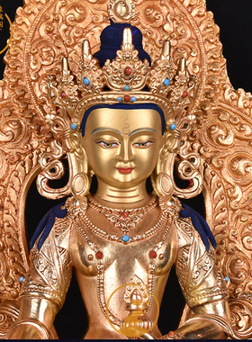 象瑞阁纯铜鎏金保平安佛堂