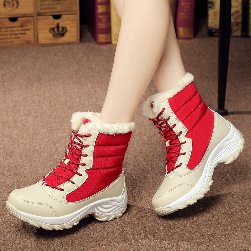 сапоги Women waterproof shoes winter warm snow boots女 - 图0