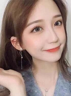气质蝴蝶流苏耳线女耳环小坠设计长款高级感耳坠显脸瘦耳钉耳饰品