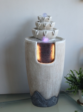 北欧风流水阳台室内客厅落地摆件