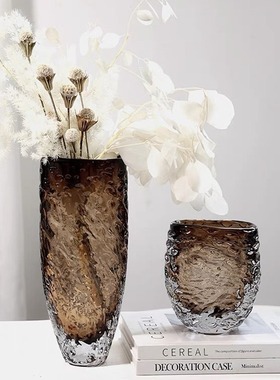 轻奢客厅花瓶琉璃插花现代