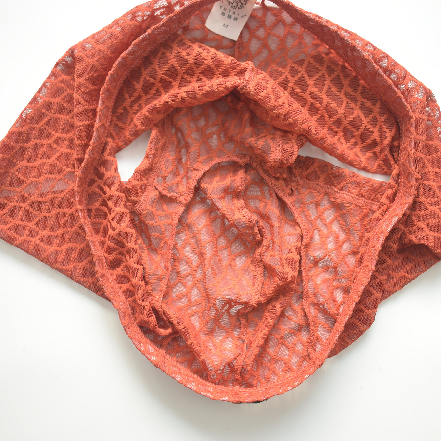 外贸 男士內裤新款平角裤衩性感透明蕾丝短裤囊袋a內裤供应男B179,淘宝优惠券,粉丝福利购,淘宝优惠卷