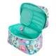 Cartoon printed sun flower zipper with handmade makeup bag