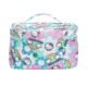 Cartoon printed sun flower zipper with handmade makeup bag