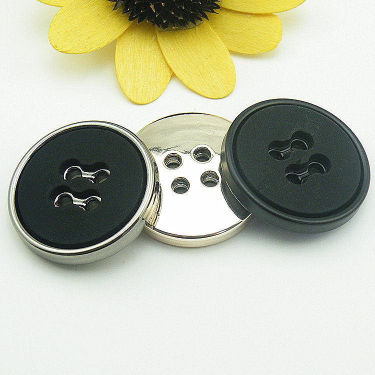 高档四眼西装西服纽扣男女风衣大衣扣黑色枪金边四眼圆形钮扣子,淘宝优惠券,粉丝福利购,淘宝优惠卷