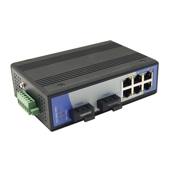 Yutai 2 оптический 6 электрический промышленный сетевой оптоволоконный коммутатор 100M Ethernet-приемопередатчик UT-62206