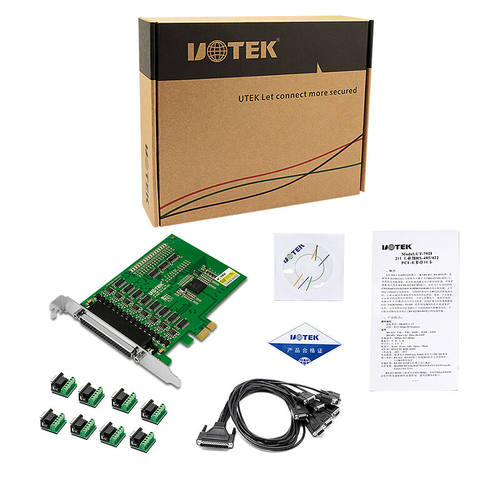 宇泰UT-798 pci-e转8口RS485/422多串口扩展卡工业级PCIE串口卡 - 图3