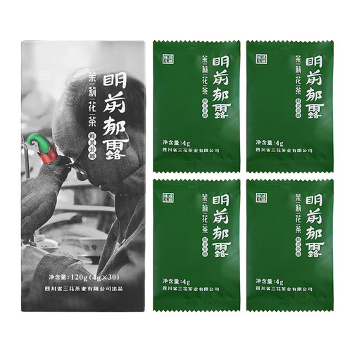 三花茶叶 明前郁露120g盒装茉莉花茶4g*30袋小包装新茶特级 - 图2
