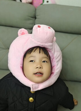 搞怪猪猪头套沙雕ins少女可爱儿童演出奇葩动物帽子网红拍照头饰