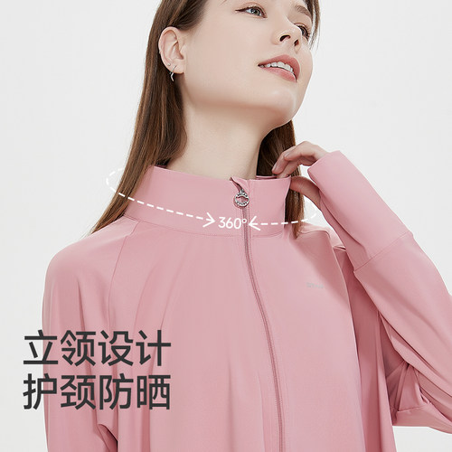 UV100防晒衣女款2024新款夏季冰丝轻薄防紫外线透气短防晒服23046-图2