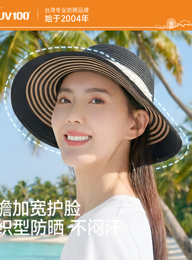 台湾UV100立体休闲透气遮阳帽女