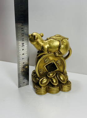Vintage铜老鼠 十二生肖摆件 动物 家居装饰高端奢华回流孤品铜器