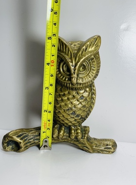 黄铜猫头鹰 动物摆件 家居饰品 回流铜器 Vintage 孤品 老物件