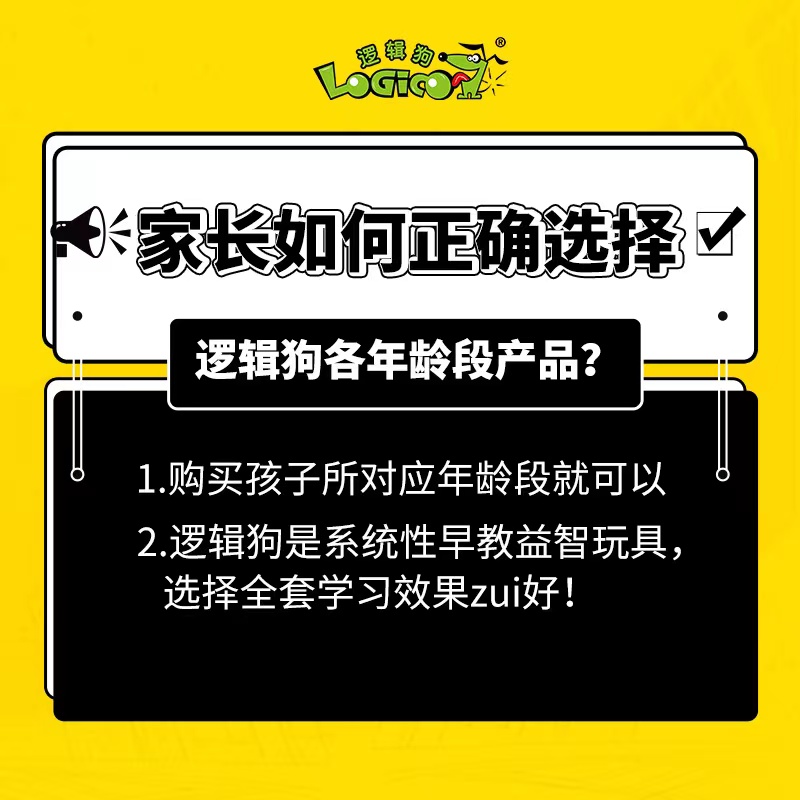 逻辑狗升级版儿童早教玩具3-6岁幼儿园家庭思维训练数学启蒙教具 - 图1