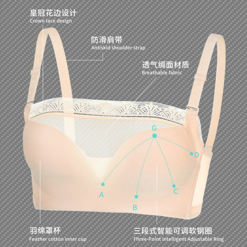 奥丝蓝黛捧有圈防走光薄聚拢抹胸 ouslandai文胸