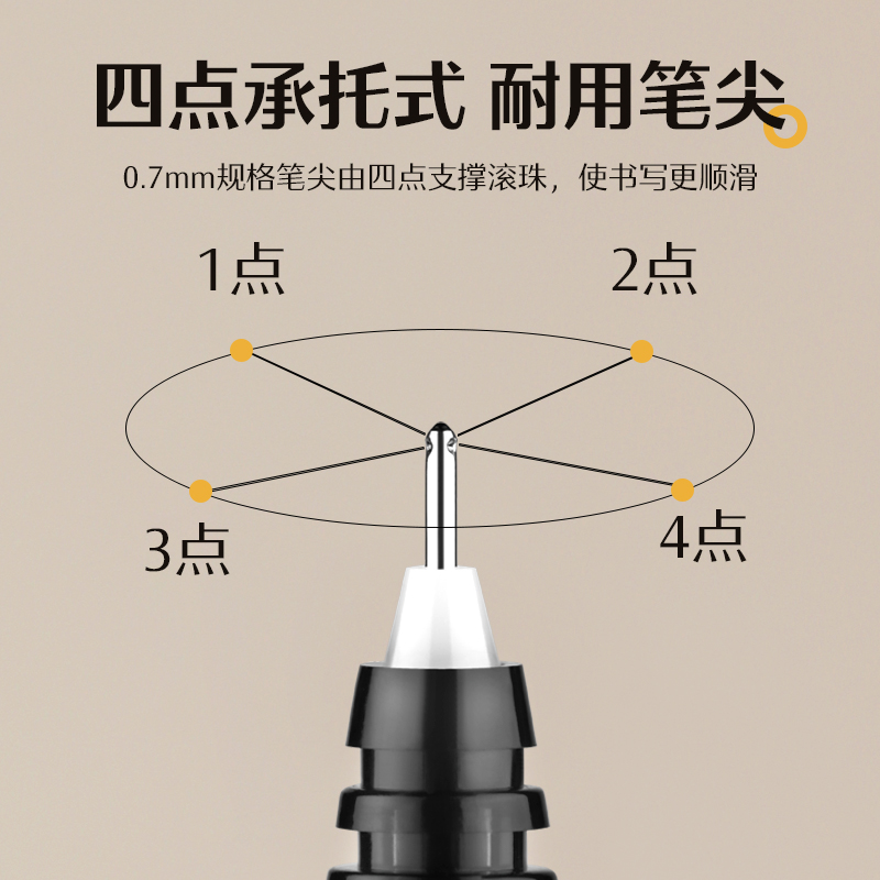 百乐官方旗舰店Pilot日本BXC-V7 V7升级版/可换墨胆0.7mm针管黑色日系水笔办公刷题做笔记高颜值直液式走珠笔 - 图0