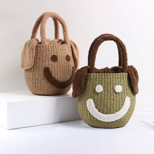 Демисезонная сумка через плечо, соломенное портативное ведро, «сделай сам», 2018