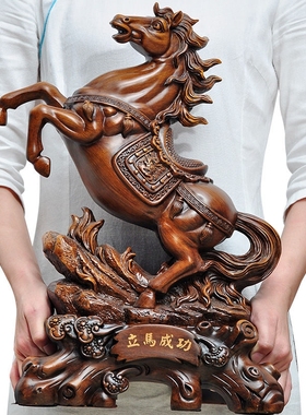 立马发财摆件招财风水工艺品生肖马家里客厅办公室老板桌店铺装饰