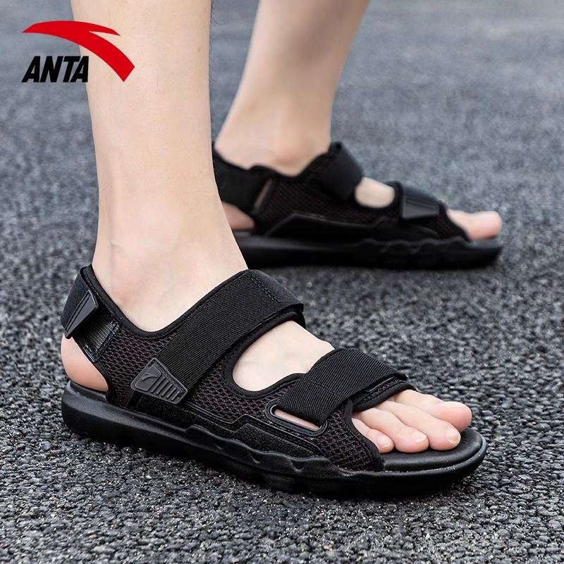 安踏男鞋沙滩凉鞋2025冬季新款爆款超轻平底绑带软底舒适运动凉鞋 - 图2