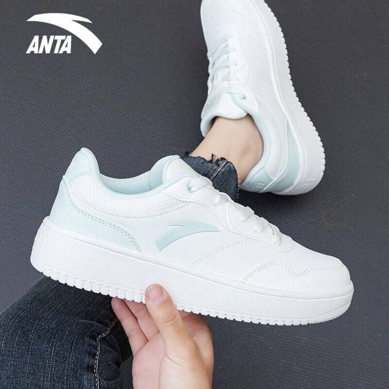 安踏女鞋轻程百搭女子板鞋增高厚底休闲鞋2026新款小白鞋运动鞋女,淘宝优惠券,粉丝福利购,淘宝优惠卷