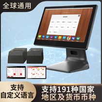 Multi-language cashing machine flat point dining machine catering management system all-in-one overseas general catering retail touch screen cashing machine overseas English Japanese Korean Thai