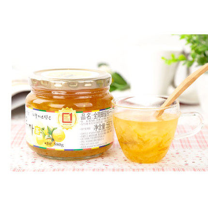 韩国原装进口全南柚子茶580g*冲饮 爱屋食品蜂蜜果味茶