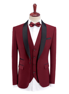 西服三件套2025 men's fashion three-piece formal blazer suits