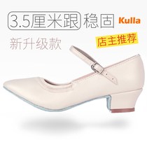 Womens Morden Dance Shoes Dance Shoes Women Adults Square Dance Shoes Soft Bottom Genuine Leather Low Medium-high Heel Dating Latin Dance Shoes