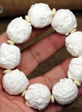 鹿角雕刻龙九子手串手链