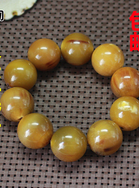 庶物天工男女金丝牦牛角无暇手串