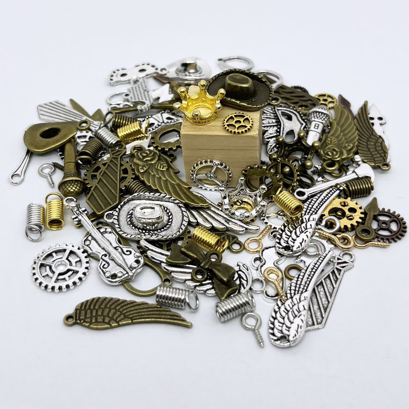 diy手工制作木块机器人钥匙扣项链创意挂件材料蒸汽朋克团建活动,淘宝优惠券,粉丝福利购,淘宝优惠卷