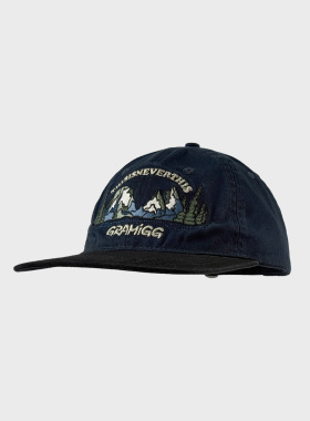 SONDER SHOP 韩国设计师款山系刺绣平檐帽男女水洗复古软顶显脸小