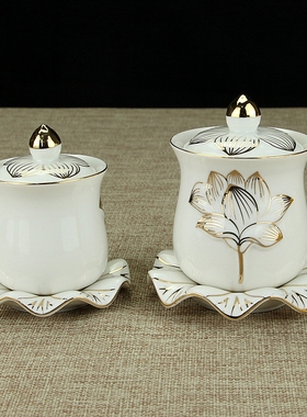 陶瓷供水杯莲花杯观音杯大悲水杯