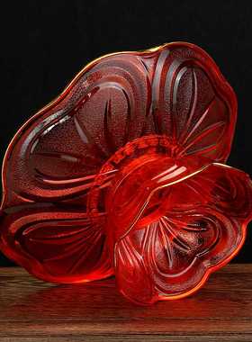 塑料果盘亚克力莲花水果供盘摆件