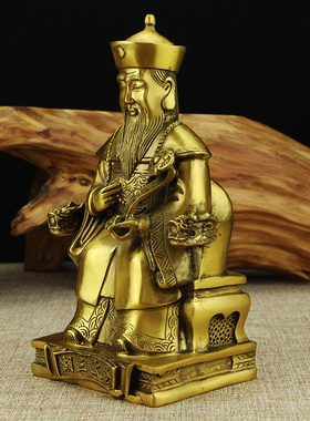 纯铜佛像胡三太爷胡三太奶摆件