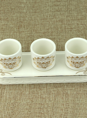 陶瓷供水杯家用仙家杯供奉酒杯