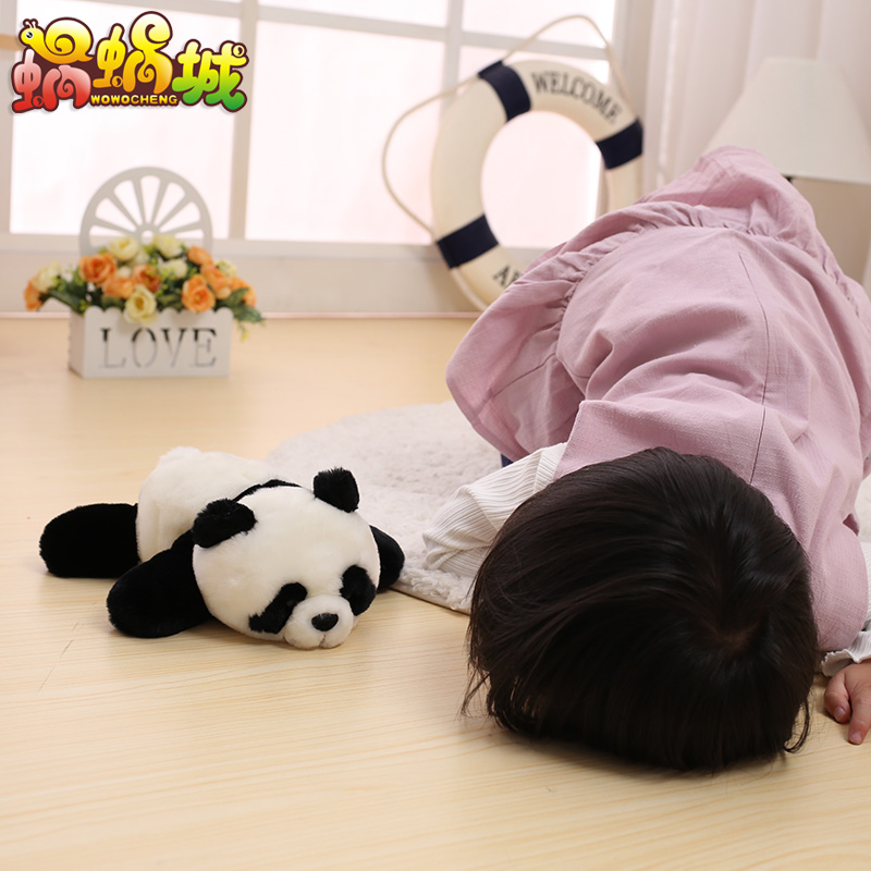 萌萌可爱趴趴熊猫公仔仿真大熊猫毛绒玩具布娃娃女生儿童公主抱睡 - 图2