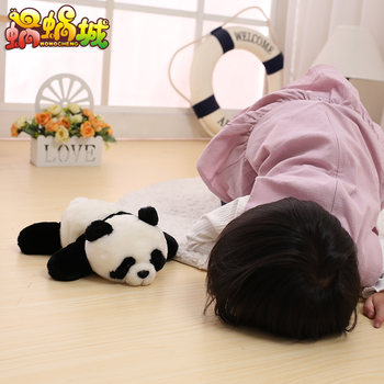 ງາມ panda doll simulation giant panda plush toy rag doll ເດັກຍິງເດັກນ້ອຍ princess hug ແລະນອນ