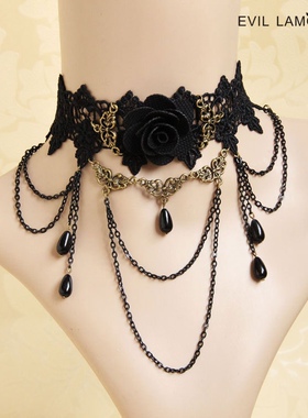 项链暗黑颈链脖子女手工
