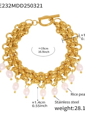 白色多层珍珠项链气质choker