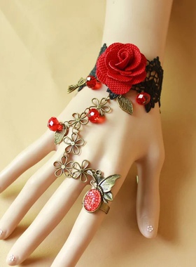 戒指一体新娘lolita可爱风手链