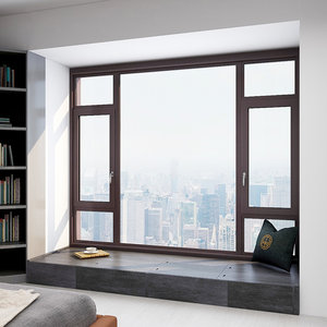 皇派门窗牛津岁月断桥铝合金窗平开窗56单体封阳台玻璃防盗隔音窗