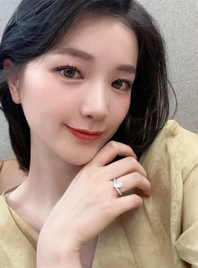 仿真钻戒纯银925轻奢女