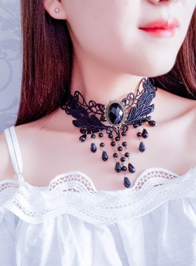 可拆卸领口森系超仙风蕾丝项圈