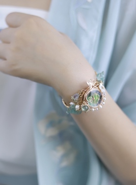 怀瑾稷古风女珍珠皓石手表