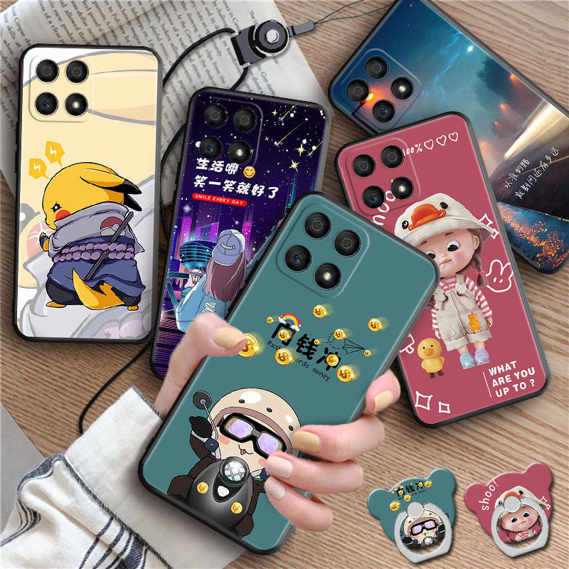 Luckrider is suitable for Huawei Honor X30i mobile phone case tfy-anoo silicone soft case honor x30i 5g free tempered film huawei anti-fall funny style ins student h0norX3