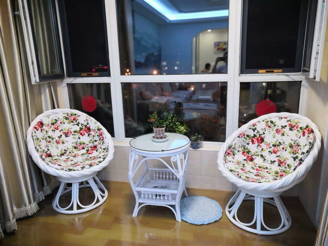 印尼天然真藤椅转椅藤编桌椅三件套家用摇摇椅旋转靠背椅庭院阳台,淘宝优惠券,粉丝福利购,淘宝优惠卷