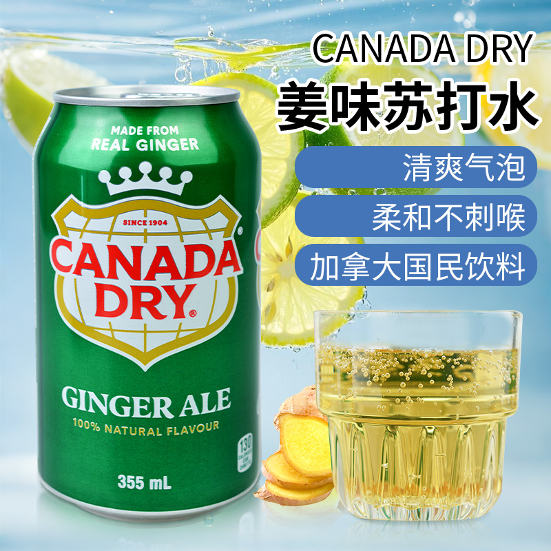 加拿大进口Canada dry生姜Ginger Ale干姜水姜味汁汽水饮料355ml - 图3