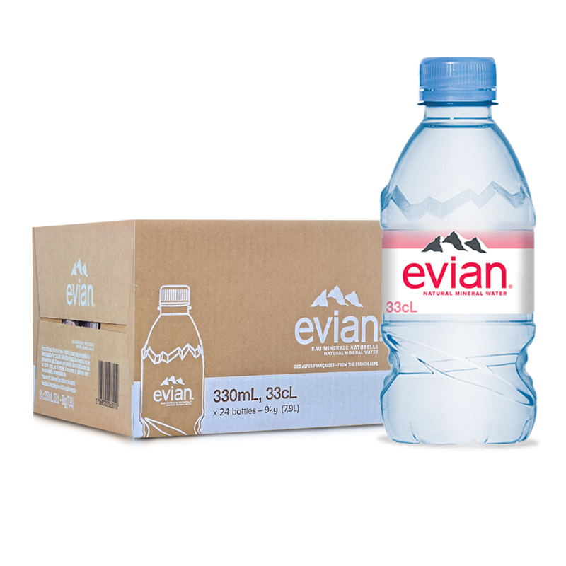 法国进口evian依云矿泉水330/500ml*24小瓶整箱天然弱碱性矿泉水-图3