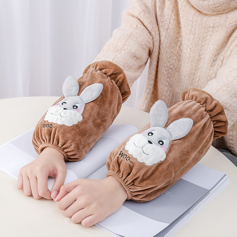 高级感袖套女2025新款冬女士耐脏护袖羽绒服洋气工作上班专用女式 - 图1